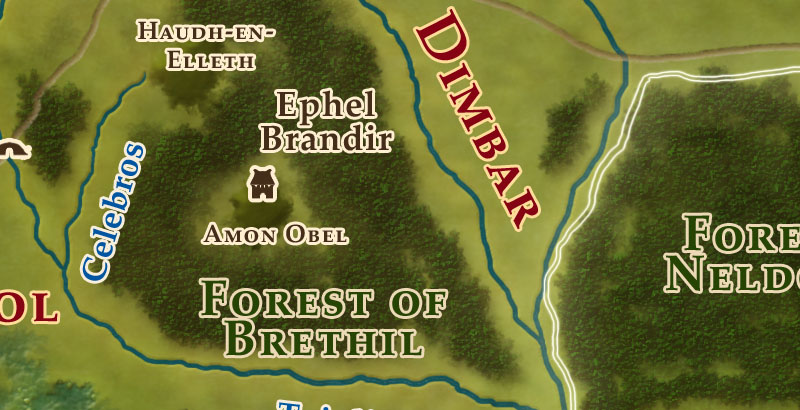 Forest of Brethil (Beleriand Map Detail)