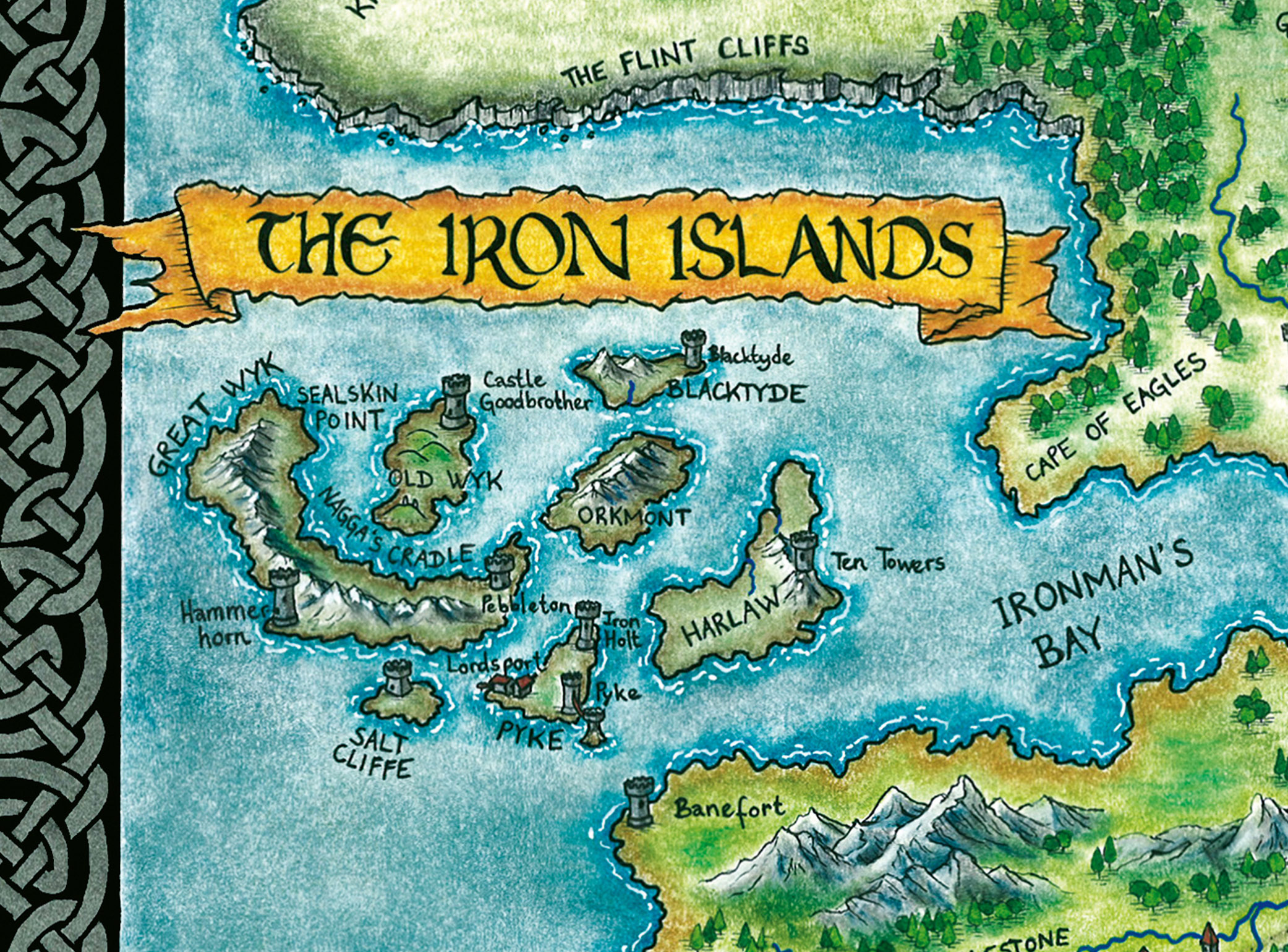The Iron Islands (Westeros Map Detail)