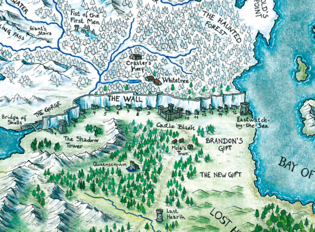The Wall (Westeros Map Detail)